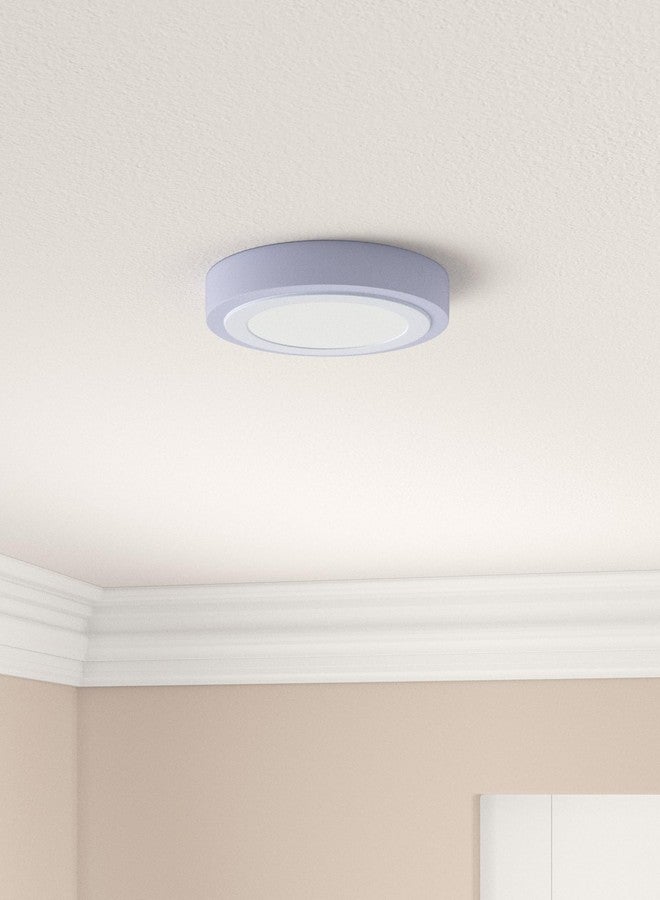 D'Mak Colour Panel LED Light for Ceiling, 9-Watt Panel Light with IP50 Dust Proof, Energy Saving White+Blue Light for Indoor Use at Home and Office, and More, Fancy Round Lights Pack of 1 - Image 2